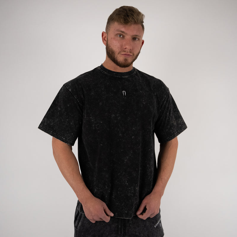 YIN-YANG OVERSIZED TEE X ACID WASH