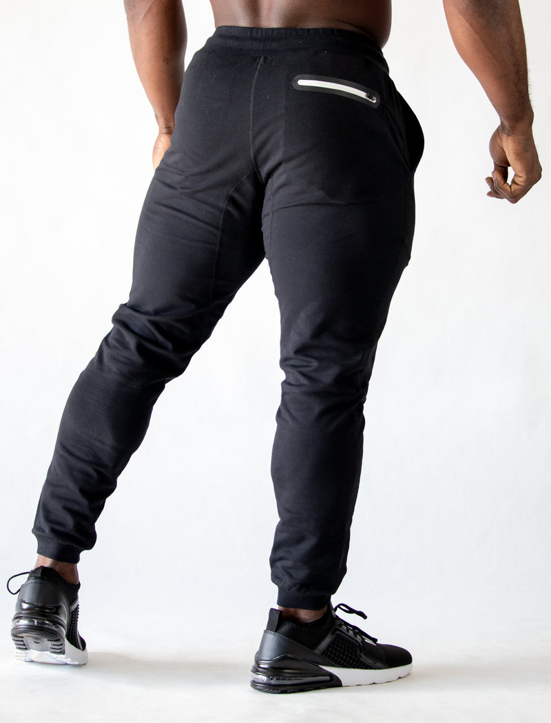 3d rubber joggers (black)