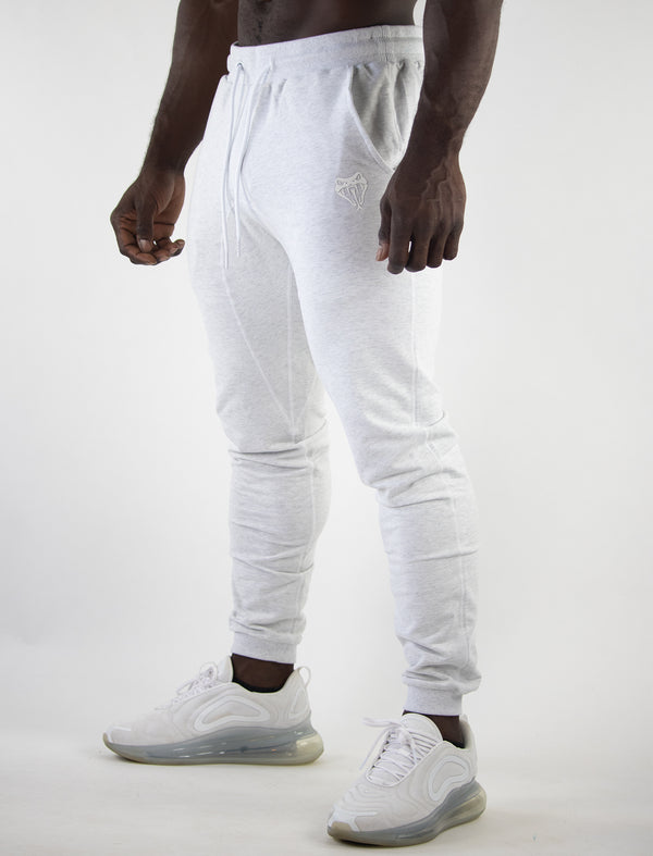 3d rubber joggers (white)